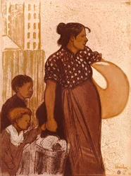 La Blanchisseuse, vers 1900