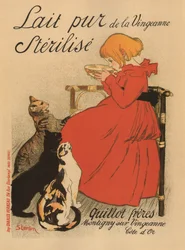 Affiche pour le lait pur stérilisé de la Vingeanne, années 1890