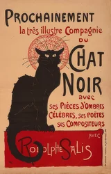 Prochainement la très illustre Compagnie du Chat Noir avec Rodolphe Salis (2e version). France, 1896, Imp. Charles Verneau, Paris