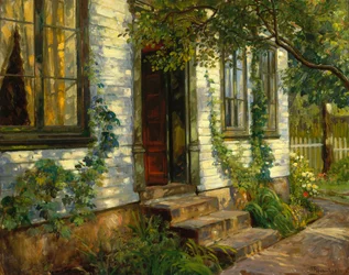 Soleil sur le mur de la vieille maison, Fredriksvern