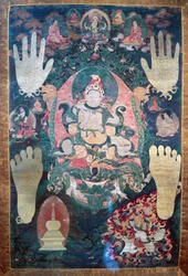 Gnya-Khri btsan-Po, premier roi légendaire du Tibet, réincarnation du bodhisattva Avalokitesvara, l