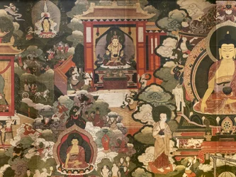 Scènes de la vie du Bouddha Shakyamuni