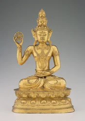 Vajrasattvadhatu Lokesvara (alliage de cuivre doré)