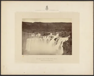 Shoshone Falls, Snake River, Idaho, vue latérale complète au niveau supérieur