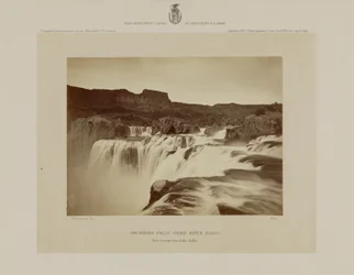Chutes de Shoshone, rivière Snake, Idaho, vue sur le sommet des chutes