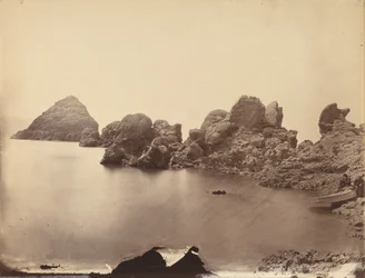 Dômes de tuf, lac Pyramid, Nevada, 1867 (photo)