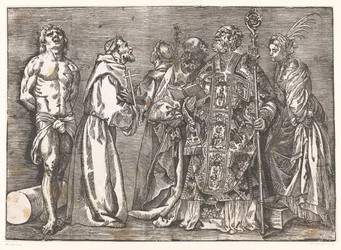 Zes staande heiligen