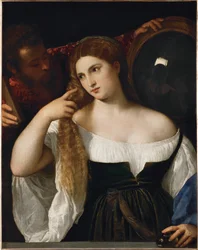 Femme avec un miroir