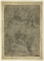 Trinité avec la Vierge et dix saints
