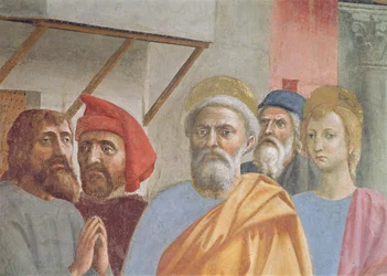 Saint Pierre guérissant avec son ombre : détail de saint Pierre, v. 1427
