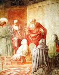 (détail) Tabitha de La résurrection de Tabitha, c.1427