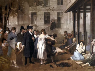 Le docteur Philippe Pinel (1745 - 1826) libérant les aliénés de leurs chaînes, par Tony Norbert Fleury