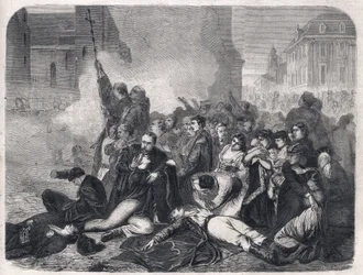 Le massacre des civils sur la place du Château, Varsovie, le 8 avril