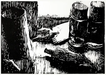 Bouteilles noires et blanches