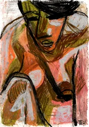 Figure abstraite pensive