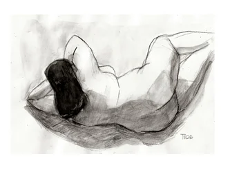 Dessin de nu allongé