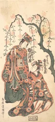 Scène de la pièce Keisei Kaneni Sakura, 1756
