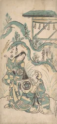 Ichimura Kamezo et Arashi Tomonosuke, vers 1748