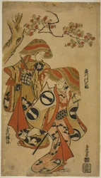 Les acteurs Ichikawa Monnosuke I et Tamazawa Rinya