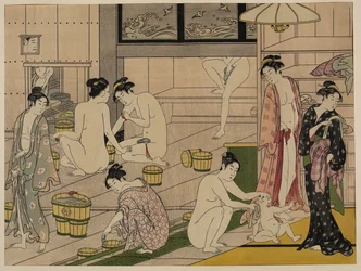 Bains publics, vers 1785