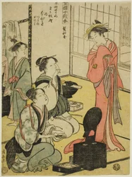 Salle de coiffure (Kamibeya), de la série "Dix sortes d