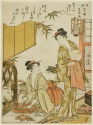 Ono no Komachi Lavant le Cahier (Soshiarai Komachi), de la série Les Sept Aspects Ukiyo-e de Komachi (Ukiyo-e nana Komachi)
