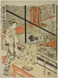 Shitaya, de la série "Dix Scènes de Maisons de Thé (Chamise jikkei)"