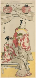 Les acteurs Ichikawa Monnosuke II et Segawa Kikunojo III, d
