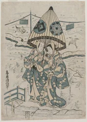 Nakamura Tomijuro et Nakamura Shichisaburo II en tant qu