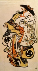 Acteur masculin jouant une femme, vers 1704-1711