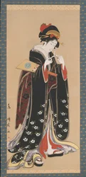 Femme avec raquette et volant, 1815-20.