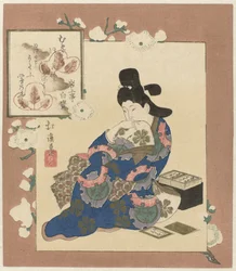 Femme avec cartes