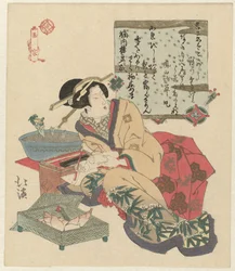 Femme écrivant une lettre