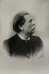 Portrait du joueur de billard français Maurice Vignaux ( 1845