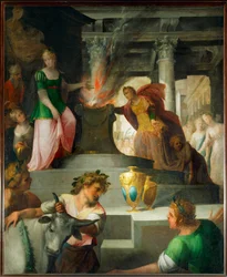 Hyante et Climene sacrifiant à Vénus (peinture sur toile)