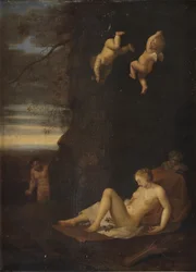 Satyre espionnant une nymphe endormie, Antiope