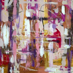 Peinture abstraite aux couleurs vives