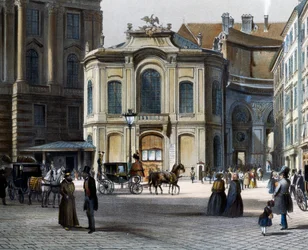 Burgtheater à Vienne Michaelerplatz avec l