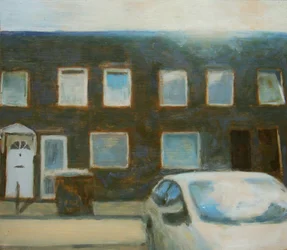 Un endroit pour vivre 25, 2012 (huile sur contreplaqué)