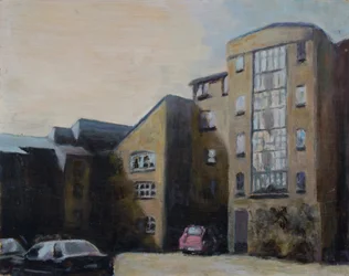 Un endroit pour vivre 33, 2012 (huile sur contreplaqué)