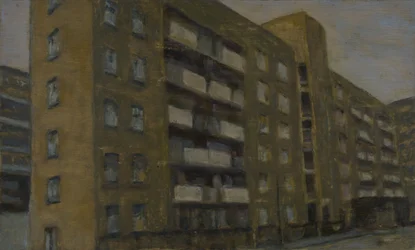 Un endroit pour vivre 34, 2012 (huile sur contreplaqué)