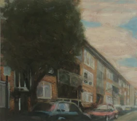 A place to live 4, 2010 (huile sur contreplaqué)