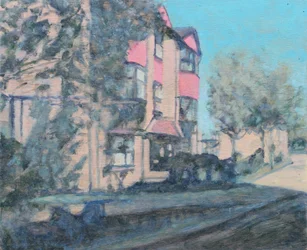 Un endroit pour vivre 59, 2013 (huile sur contreplaqué)