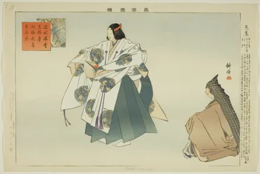 Basho, de la série "Images de représentations No (Nogaku Zue)"