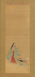 La Troisième Princesse avec son Chat, des Nouveaux Herbes I Wakana I..., 18e siècle