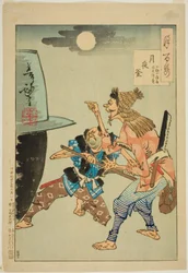 Un chaudron par une nuit de lune (Tsukiyo no kama), de la série "Cent aspects de la lune (Tsuki hyakushi)"