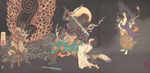 Fudo Myoo menaçant un novice, 1885