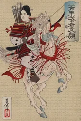 Hangaku Gozen, vers 1885 (gravure sur bois en couleur)