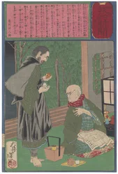 Le célèbre marchand Nishimura démasquant un faussaire d
