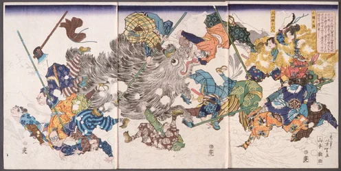 Yamamoto Kansuke tue le sanglier